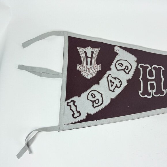 1949 Hamburg High School Felt Pennant Vintage Wool Memorabilia Sewn Lettering - Picture 5 of 11